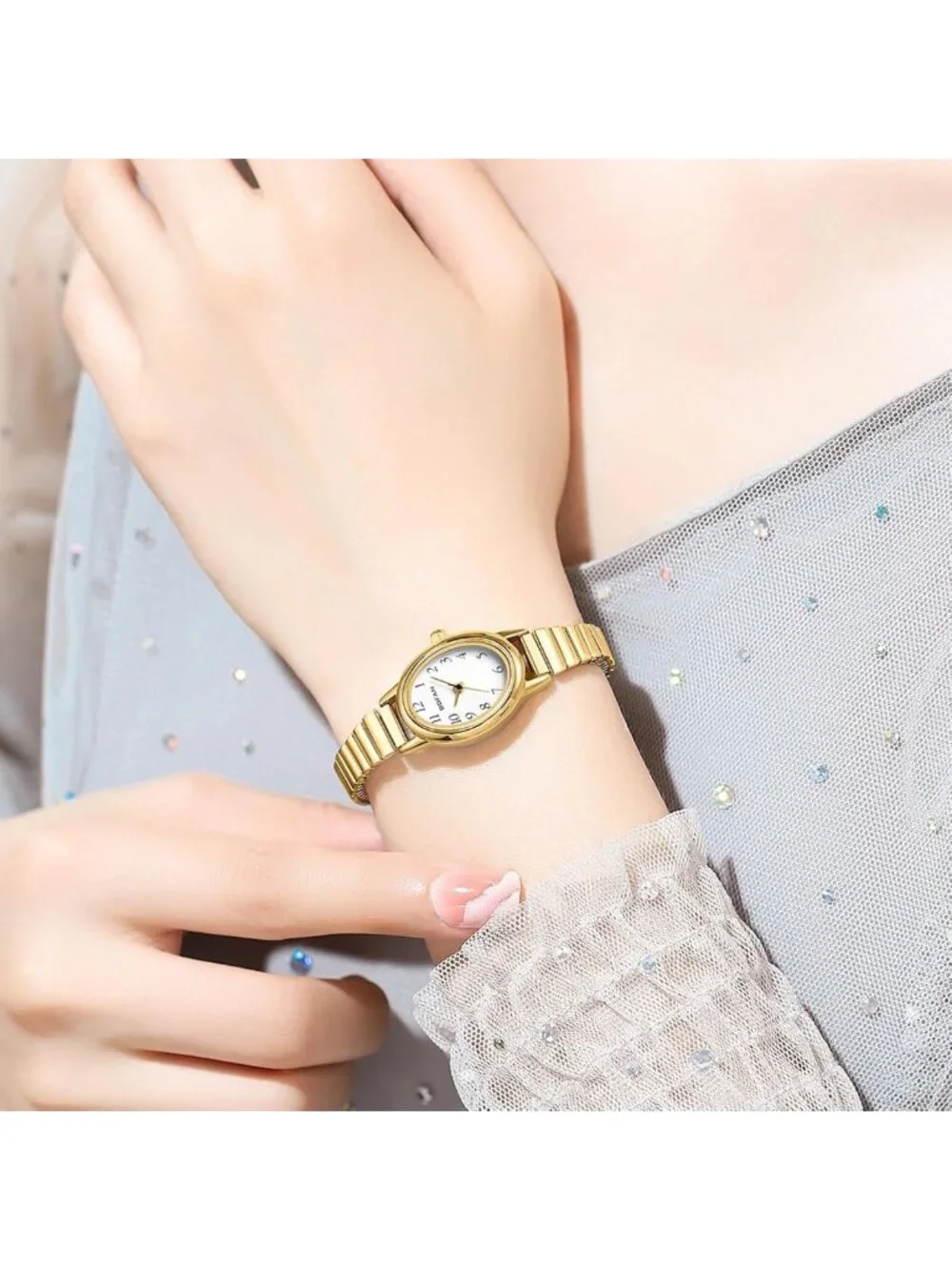 Chic Gold Women's Quartz Watch - Easy Read, Waterproof, Stainless Steel Band